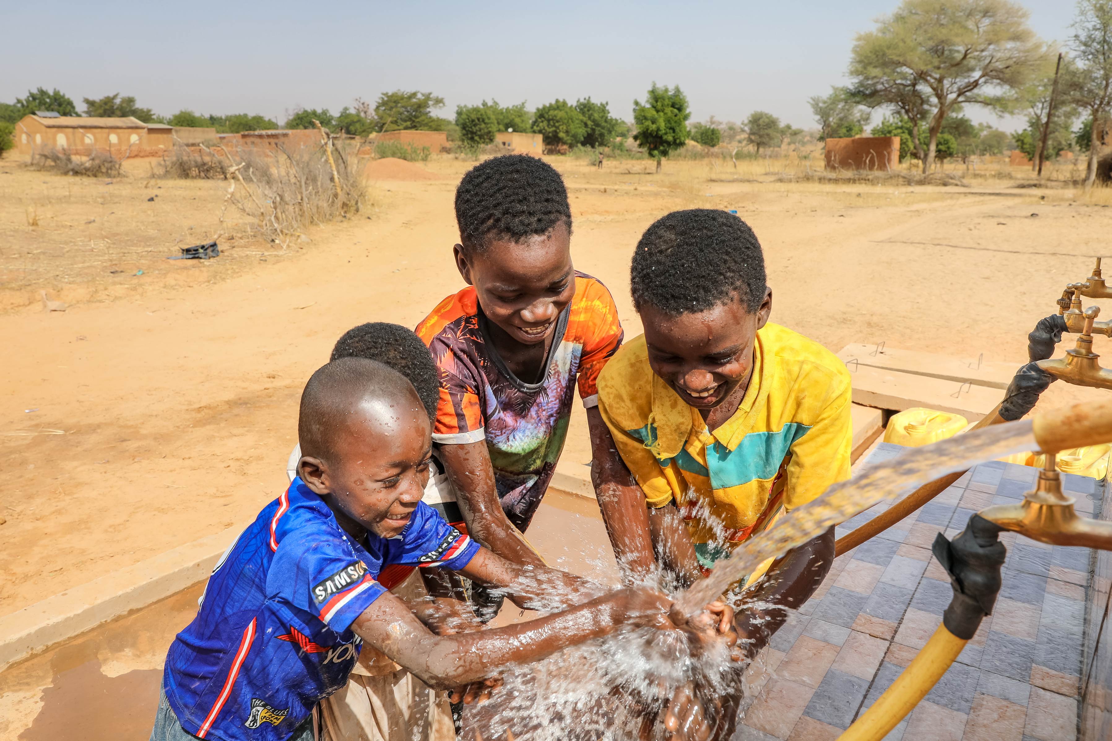 Boys thrilled with access to water in Niger