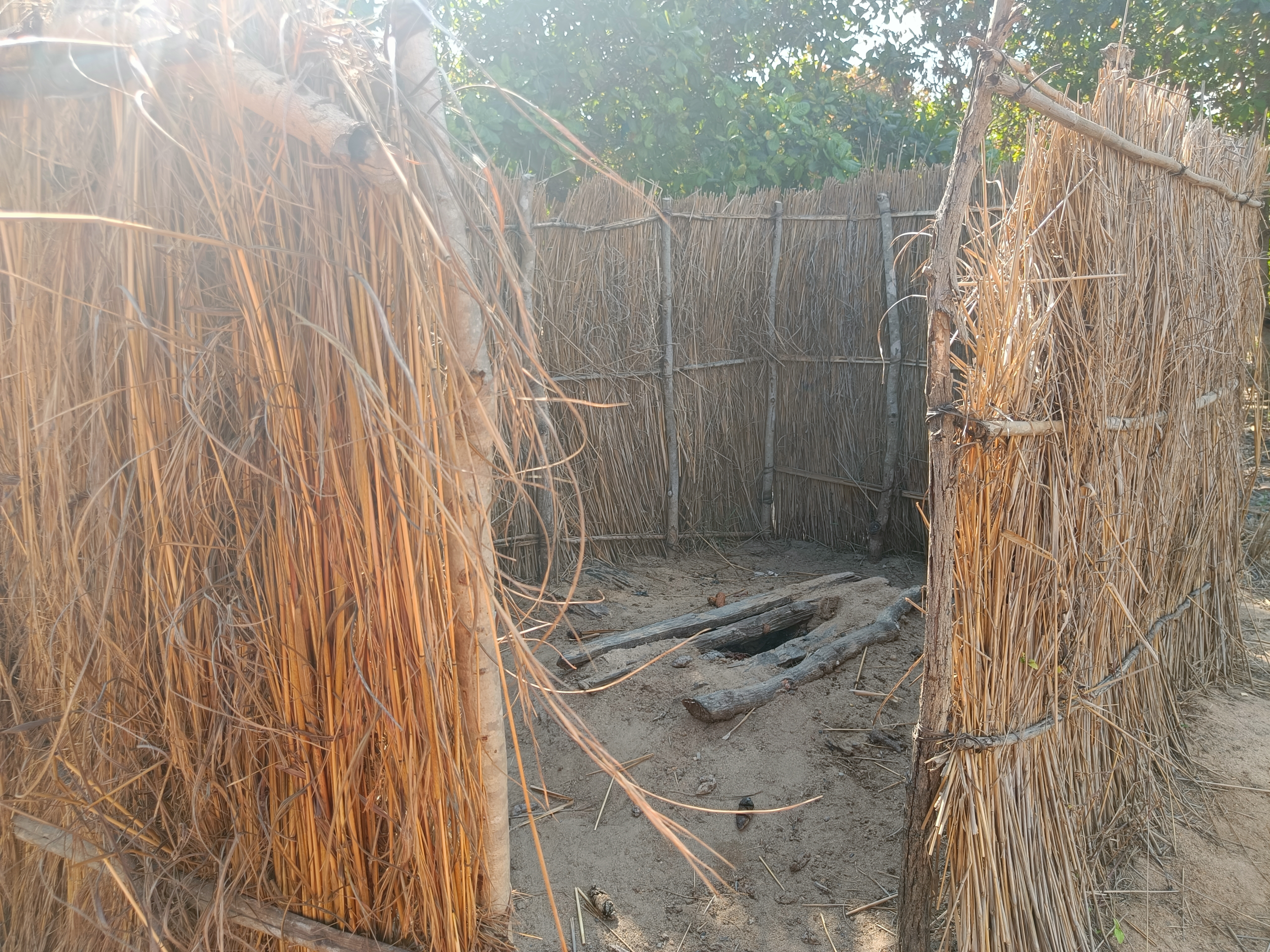 The site of where a new latrine will be build for a school in Mozambique